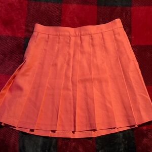 American Apparel Apricot Pleated Mini Skirt
